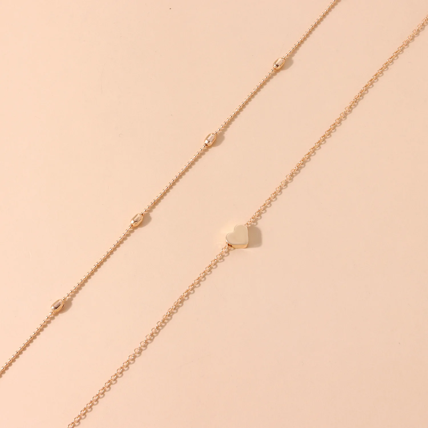 Многослойное женское ожерелье с простыми сердечками оригинальная креативная