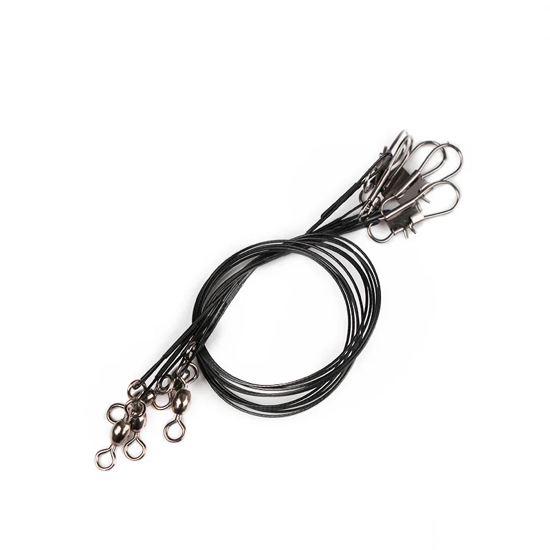 Лидер леска стальной проволоки снасти 30 см 5 шт./лот поворотный разъем переднего