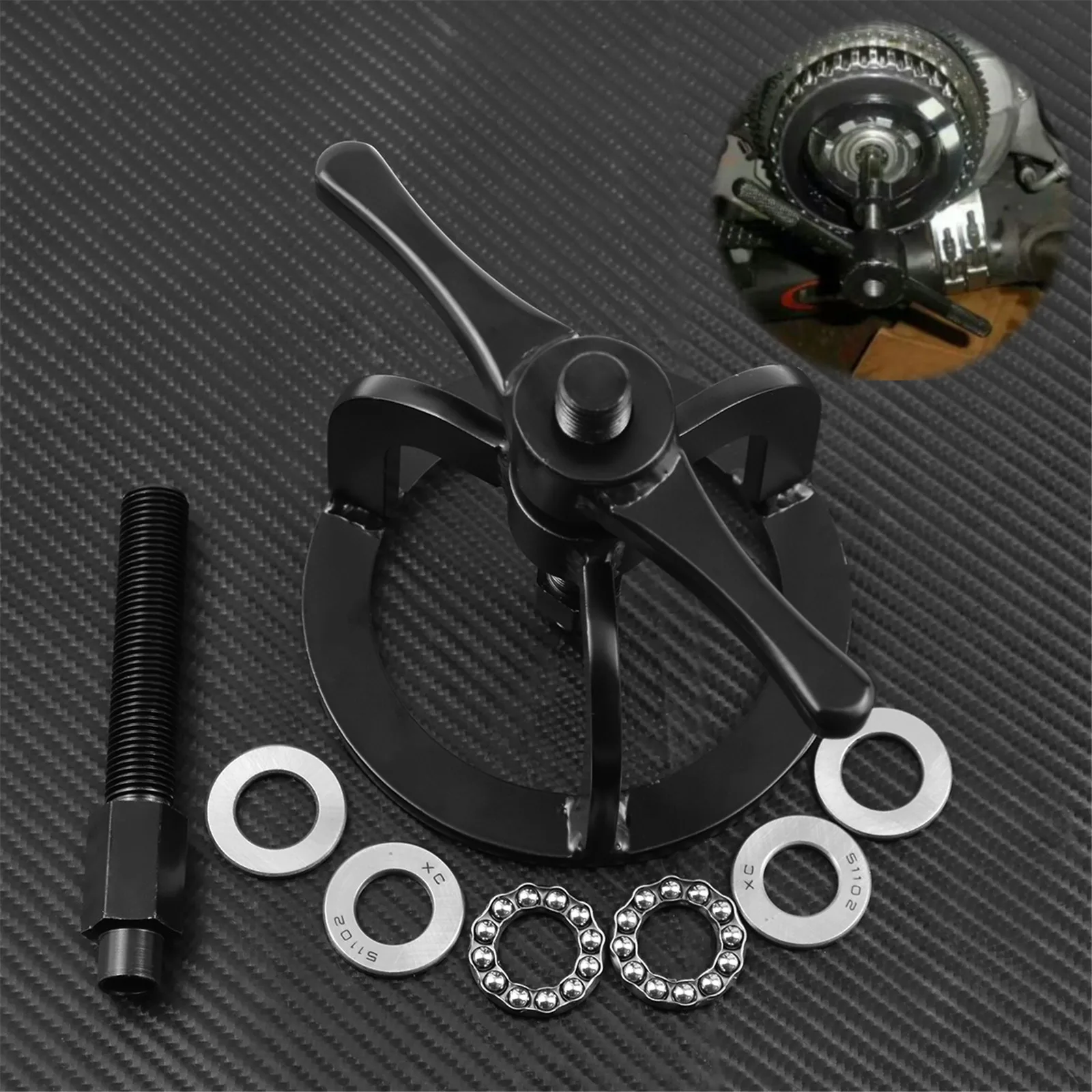 

Мотоцикл черный сцепление пружины компрессионный инструмент для Harley Sportster Touring Softail Sportster 48 XL 883 1200 1990-2007 1340cc