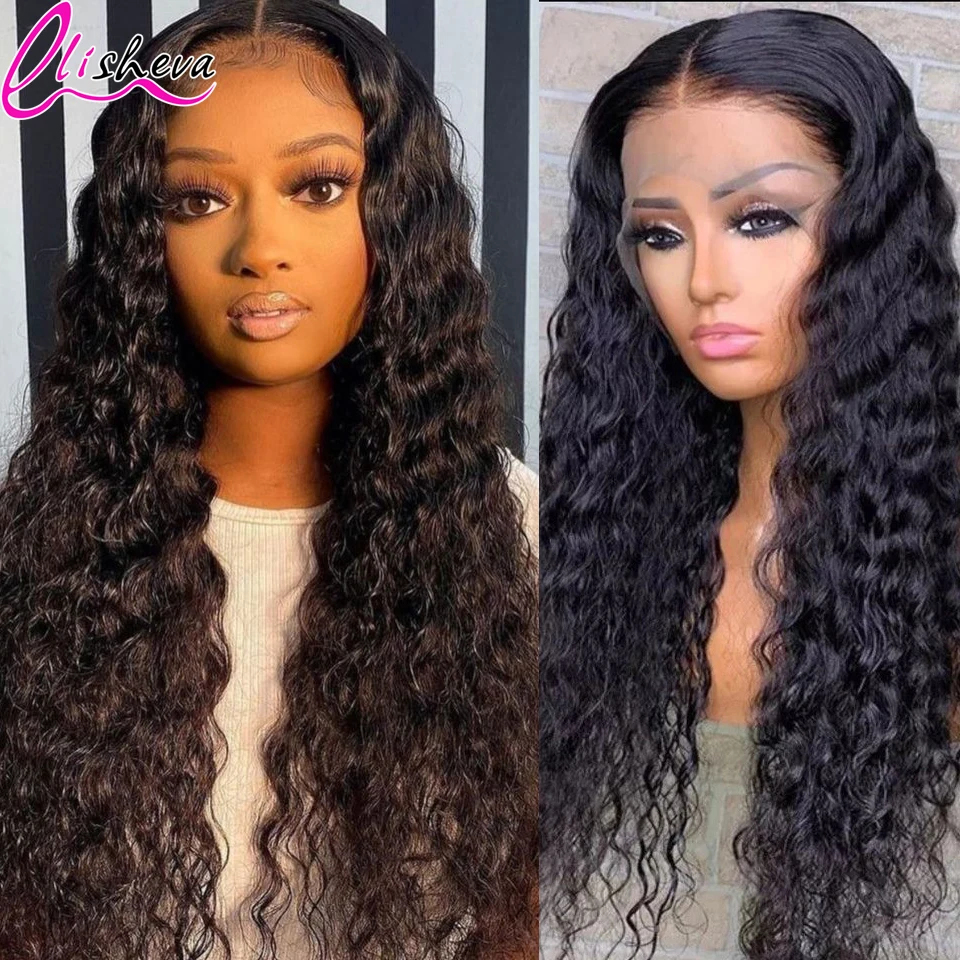

Waterwave Lace Front Wig 5x5 HD Lace Closure Wig 13X4 Transparent Lace Frontal Human Hair Lace Front Wig Peruvian Water Wave Wig
