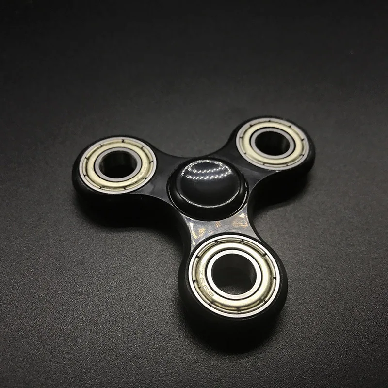 7 Цветов керамика Бусы Tri-Spinner Пластиковые EDC Руки Спиннер Для Аутизма и СДВГ волнуются спинер Долгое Время Анти стресс Игрушки - Цвет: small black