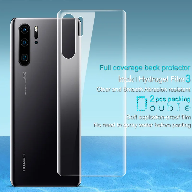 Imak 2 шт прозрачная Гидрогелевая пленка для Huawei P30 Pro 3D полная защитная мягкая