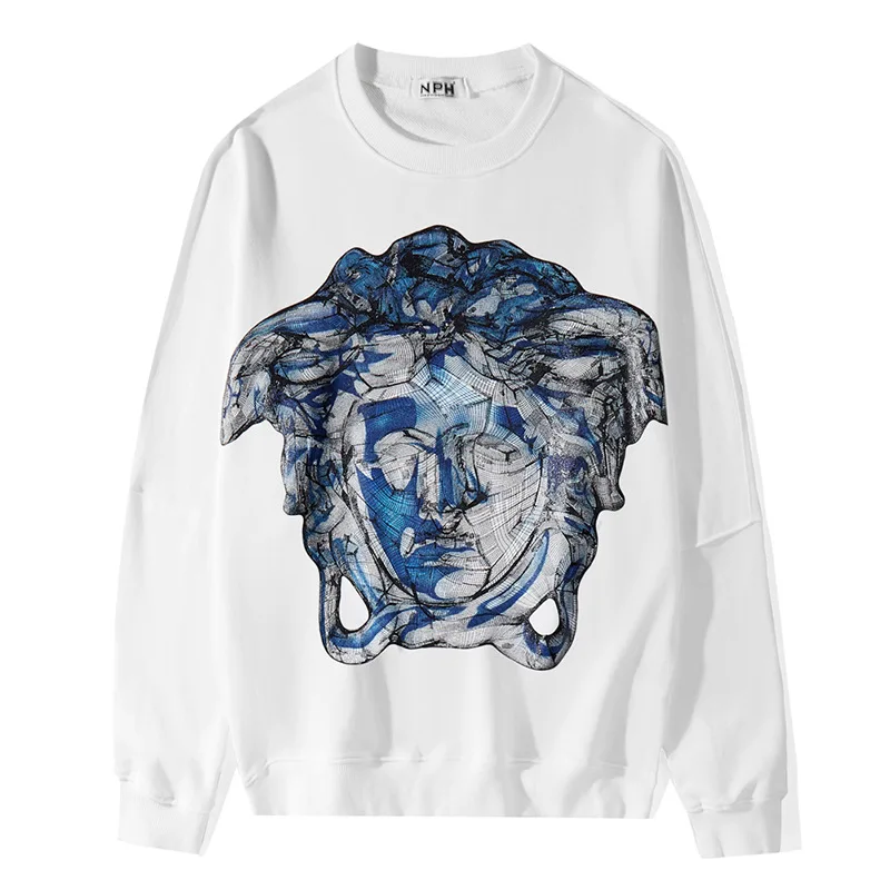 

2019 Autumn and Winter New Tide Brand Printing Men's Hooded Terry Sweatshirts Couples Streetwear