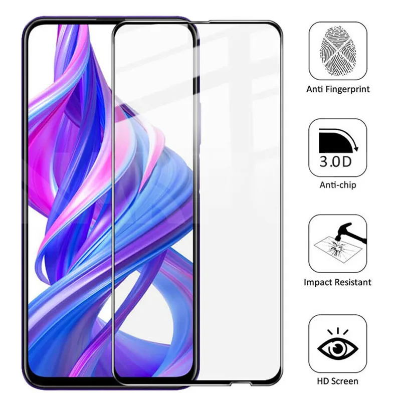 Защитное стекло 9D для Honor 9X 9A 9C 9S закаленное 8X 8A 8C 8S 9i 10i 20i 20S Play чехол с
