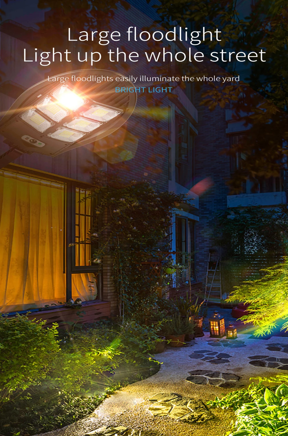 Светодиодный уличный светильник LIIBOT на солнечной батарее освещение для