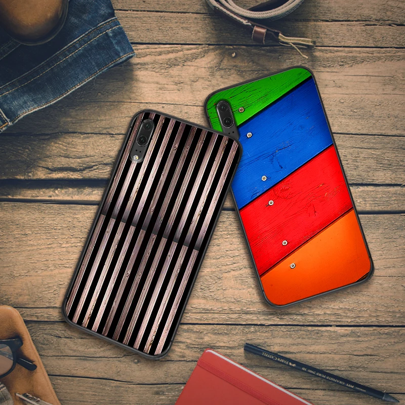 Цветной деревянный для Samsung Note 8 9 M10 M20 M30 S6 S7 Edge S8 S9 S10 PLUS TPU мягкий чехол