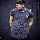 Новая мужская шелковая футболка Kanye West splash ink, мужская повседневная футболка в стиле хип-хоп с асимметричным вырезом, на молнии, с коротким рукавом, 4 цвета