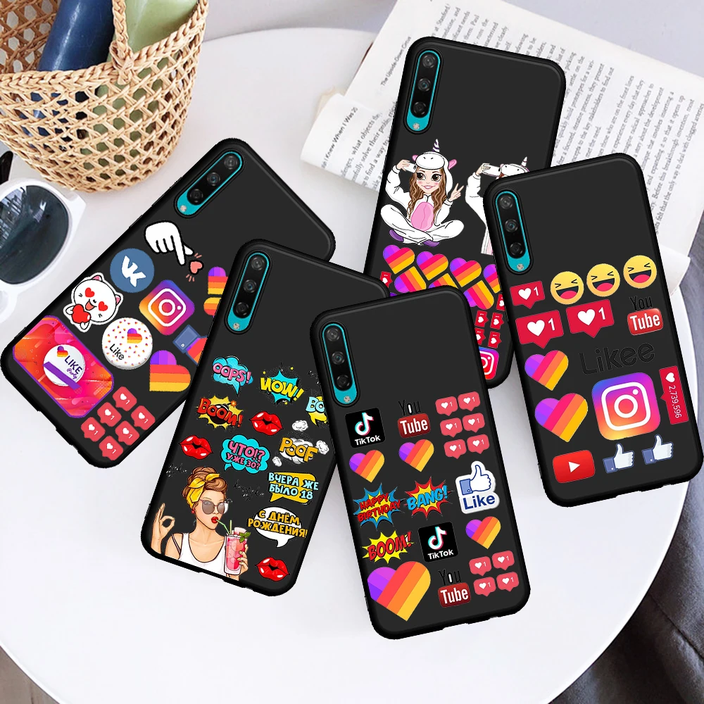 

Likee Heart Love Cartoon Cute Girl for Huawei Honor 8 Lite 8X 8C 9X 9 10 Lite 20 Pro V20 10i 20i 8S 8A 30 Pro 30S Phone Case