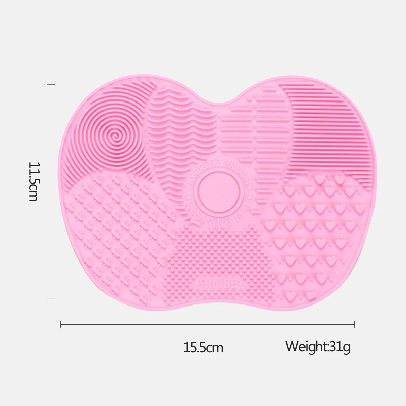 

1pc Silicone Foundation Makeup Brush Scrubber Board Makeup Brush Cleaner Pad Make Up Washing Brush Gel Cleaning Mat Hand Tool