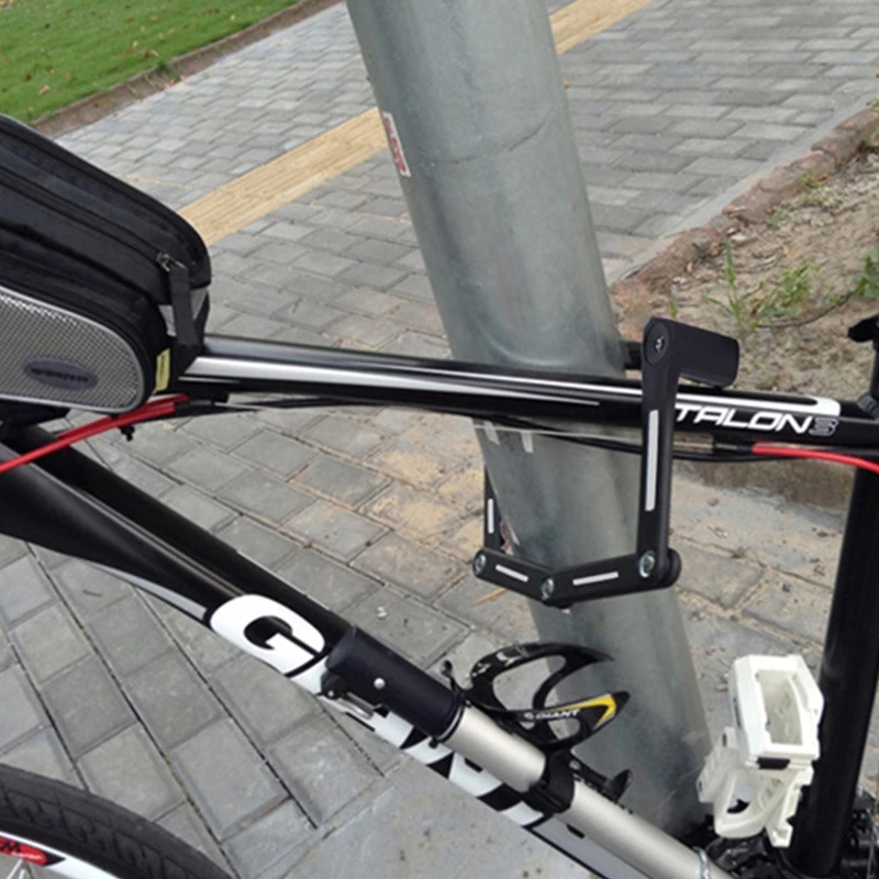 

Сверхмощный складной велосипедный замок, велосипедный кронштейн, компактный складной замок безопасности для горных и дорожных велосипедо...