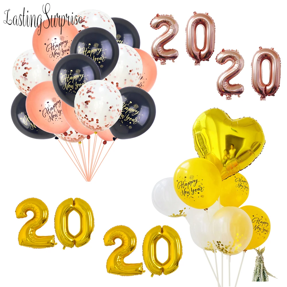 2020 фольги латексный шар с новым годовым номером для Рождественская Домашняя