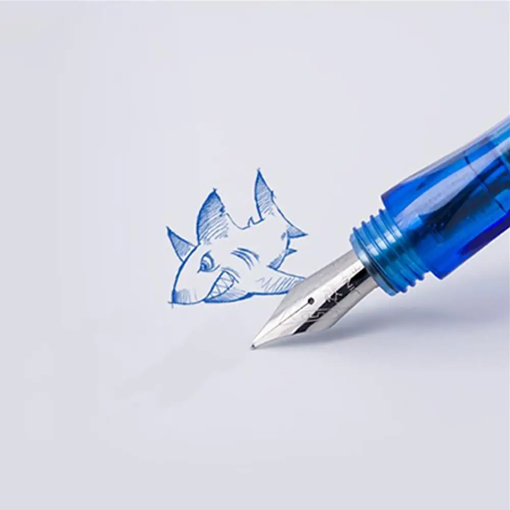 High Quality 993 Fountain Pen Color Small Shark Shape Ink School Student Office EF 0.38mm Nib Kawaii Stationery |