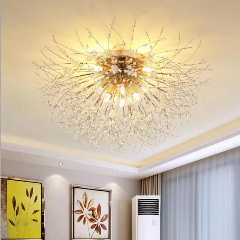 Corridor Hallway Crystal American Ceiling Lamp Luminarias De Interior  Modern Led Ceiling Lights For Corridor Indoor Lighting gold ceiling lights