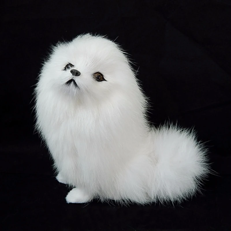 Имитация собаки украшения длинная шелковая плюшевая Милая пудель забавная