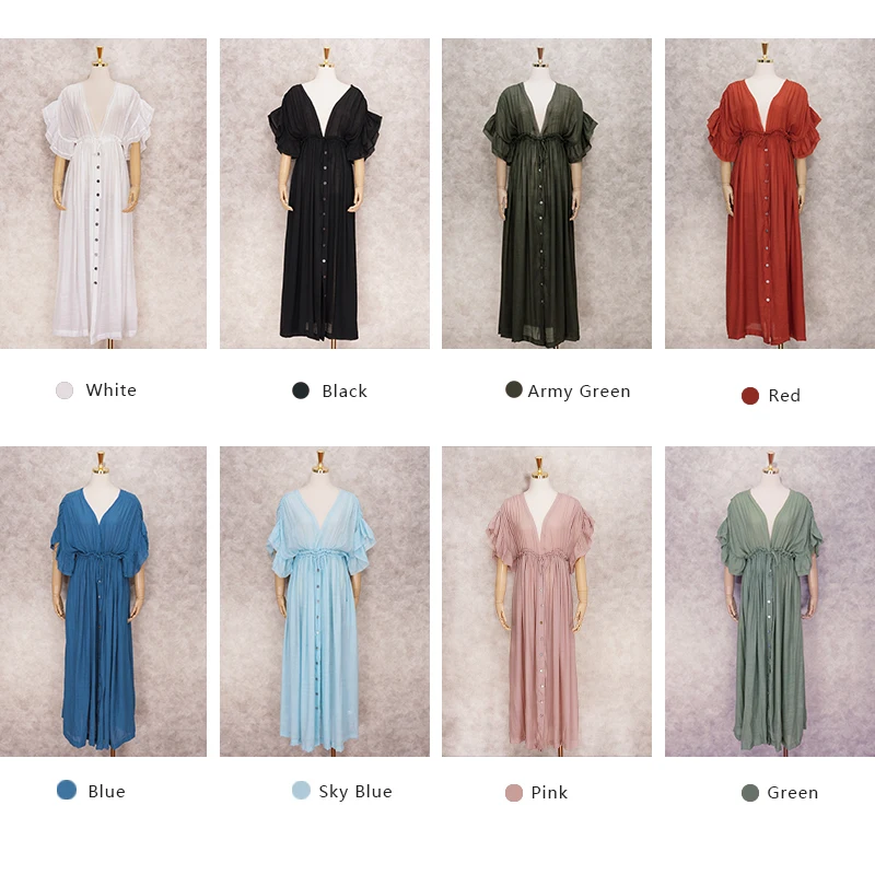 

Sexy Women Dress Bikini Cover Up 2021 Casual Summer White Beach Wear Long Dress Elegant Women Beach Maxi Dress Coverup Swimwear