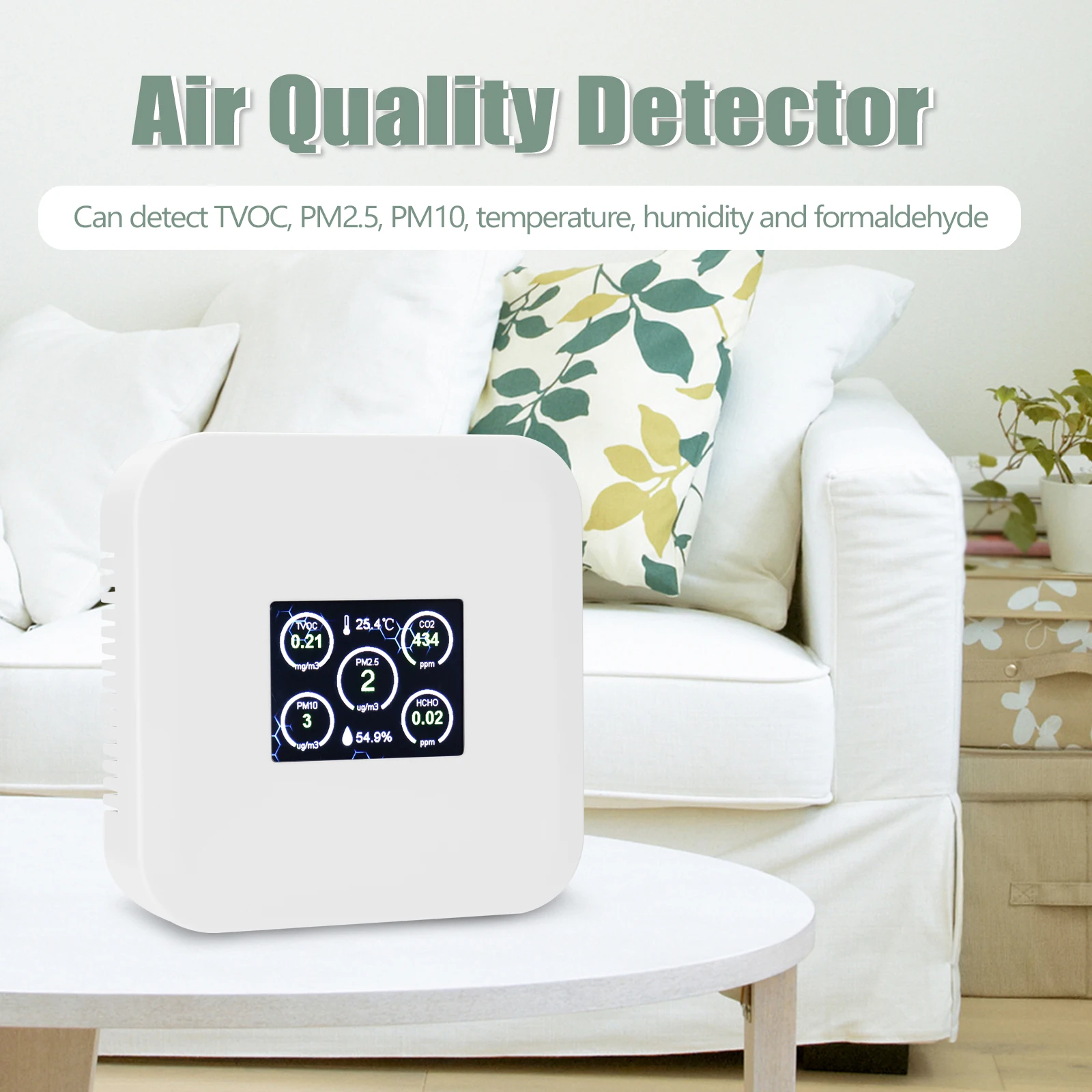 Внутренний датчик CO2 PM2.5 детектор формальдегида PM10 co2 домашний воздуха
