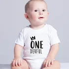 Хлопковая детская одежда Mr One-derful, наряд для мальчиков на первый день рождения боди на день рождения