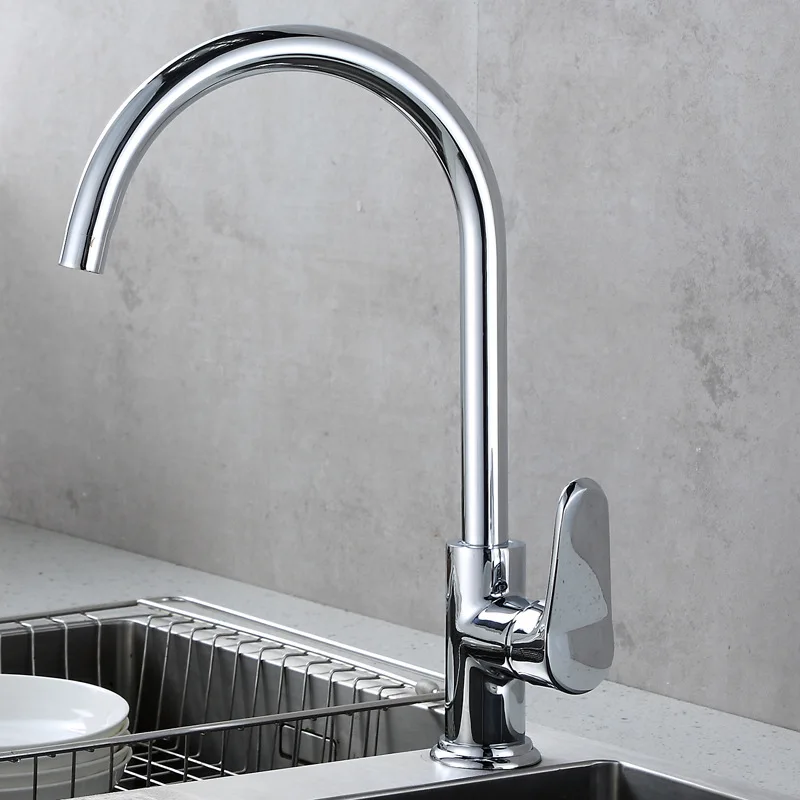 

Kitchen Faucets Stainless Steel Kitchen Mixer Single Handle Single Hole Kitchen Faucet Brushed Nickle Mixer Sink Tap
