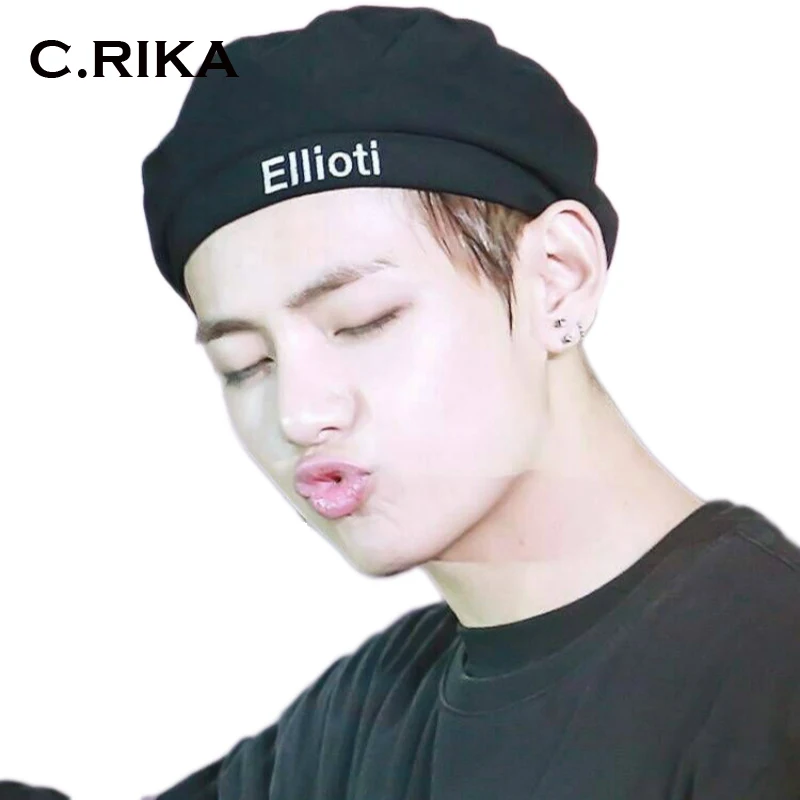 Корейский осенне зимний мужской женский буквенный береты с вышивкой дорожный