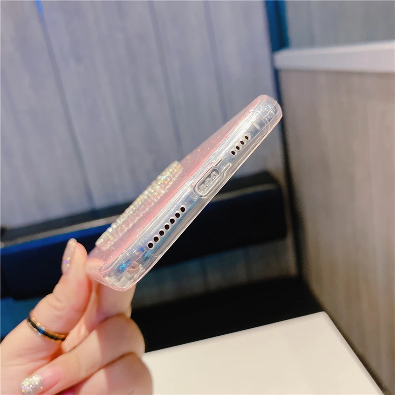 

Luxury Glitter Diamond Love Makeup Mirror Cover Soft Phone Cases For Iphone 12 11 Pro Max 7 8 Plus X Xr Xs Max Shiny Phone Case