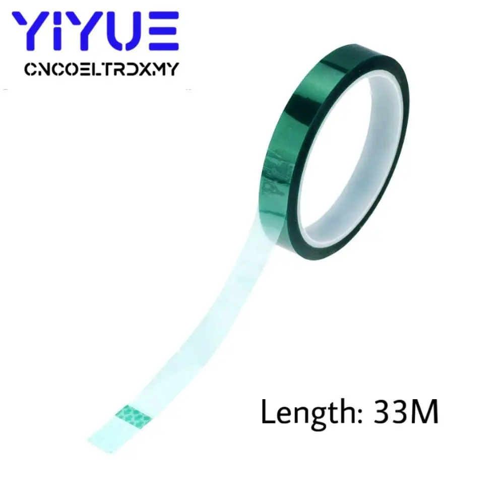 33m x 581012152025mm green high temperature resistant tape polyimide pet tape for electric taskgrillspowder coating free global shipping