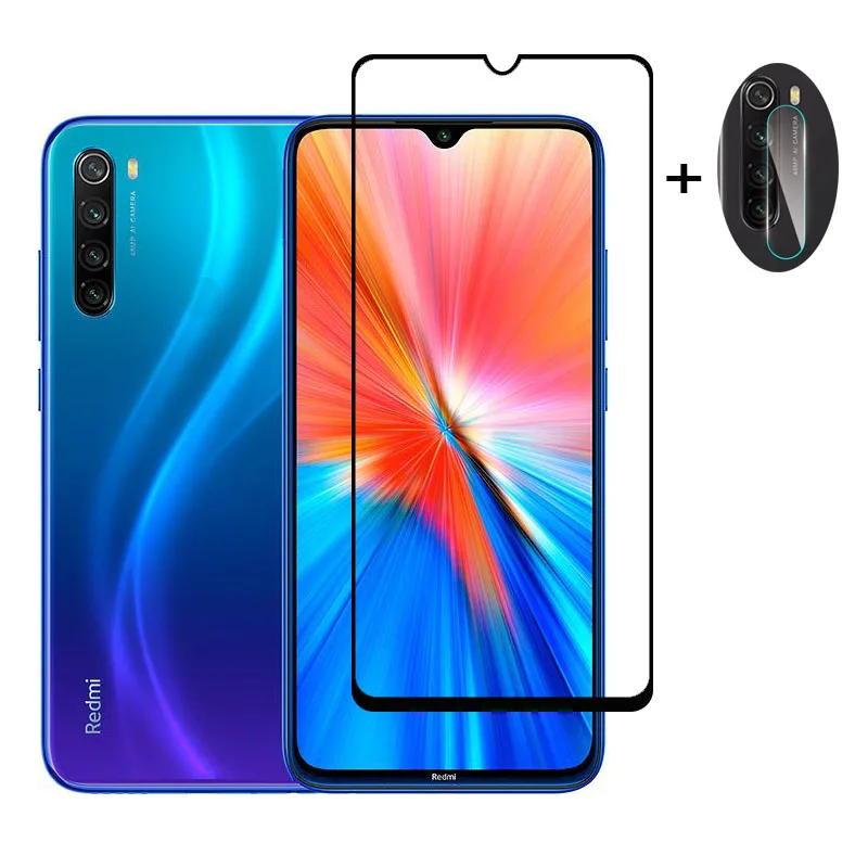 Стекло на клеевой основе для Redmi Note 8 2021 Защитное стекло экрана 10 Pro 10S 9 8T пленка -