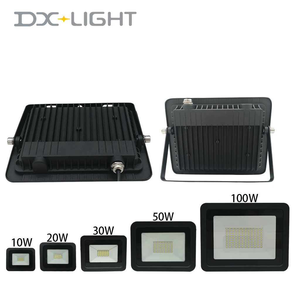 LED Flood Light 10W 20W 30W 50W 100W 110V/220V Floodlights Lamp Waterproof IP68 Whgite Reflector Led Exterior Outdoor Spotlight