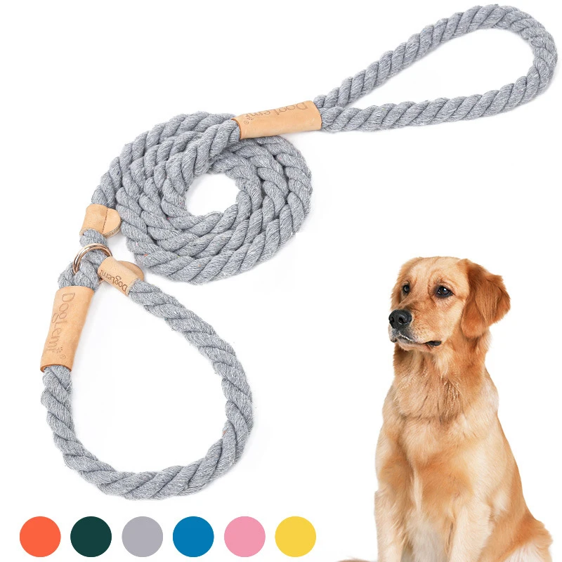 

Multicolor Pure Cotton Pet Traction Rope Soft Explosion-Proof Punching P Chain Dog Leash Training Dog Accessories Correa Perro