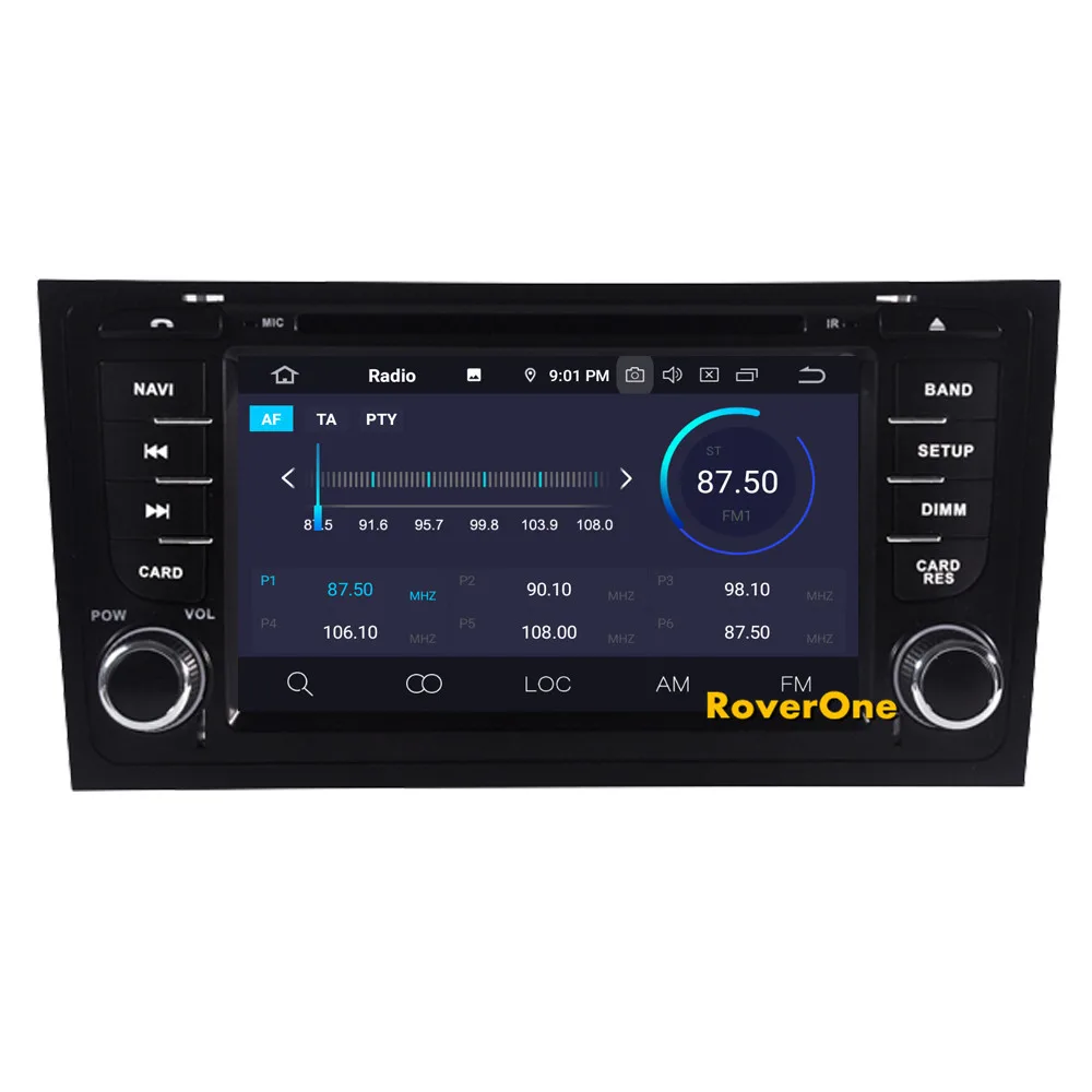 RoverOne Android 9,0 Автомобильная Мультимедийная система для Audi A6 C5 S6 RS6 Радио Стерео DVD gps навигация медиа музыкальный плеер PhoneLink