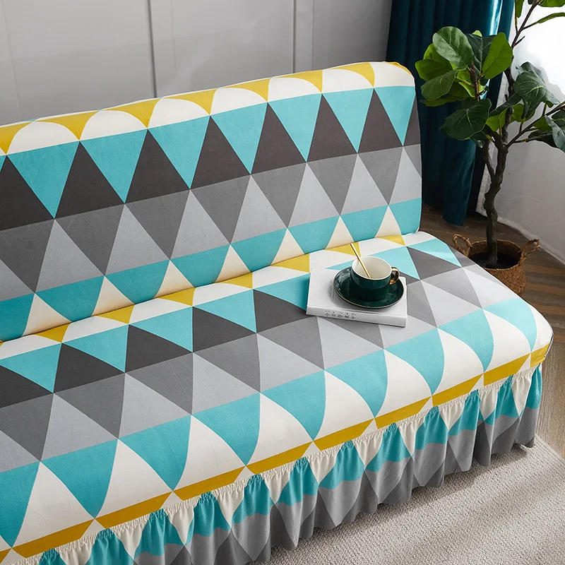 Обложка для дивана без подлокотника эластичное покрывало из спандекса с принтом