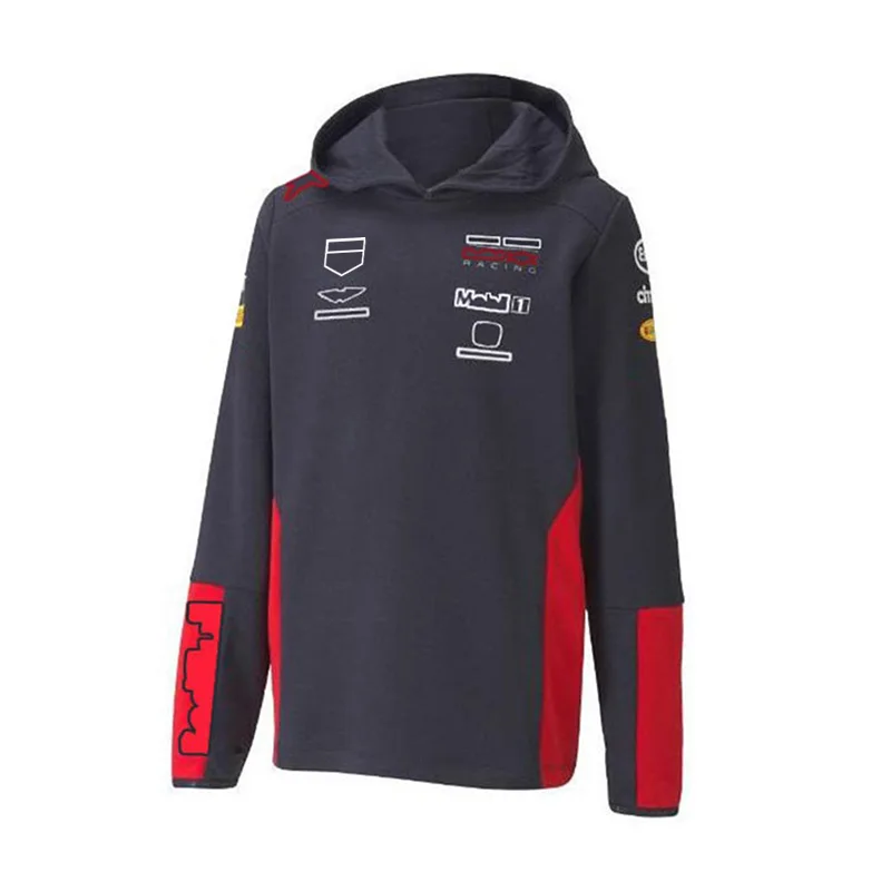 

2021 New F1 Formula One Team Racing Overalls Men's Hooded Casual Jacket Sweater Plus Velvet