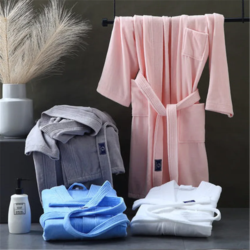 Cotton men and women bath towels luxury hotel bathrobes Sexy for home bathroom couples adults soft absorbent Bridesmaid Robes |
