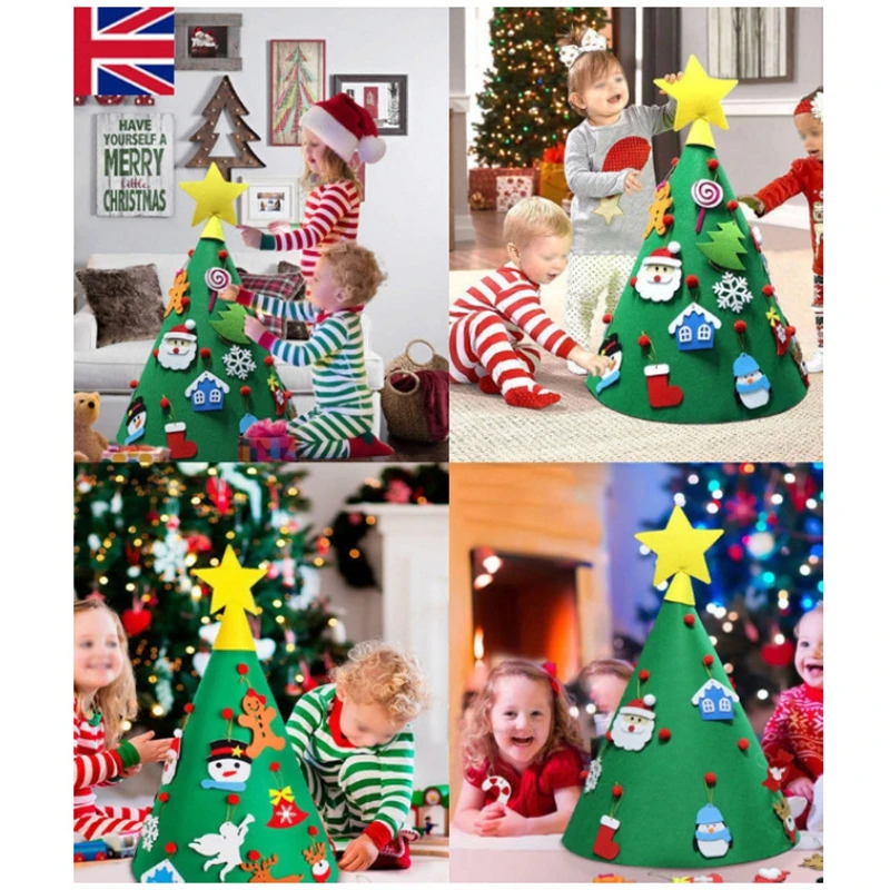 Детская войлочная Рождественская елка Рождественское украшение для дома