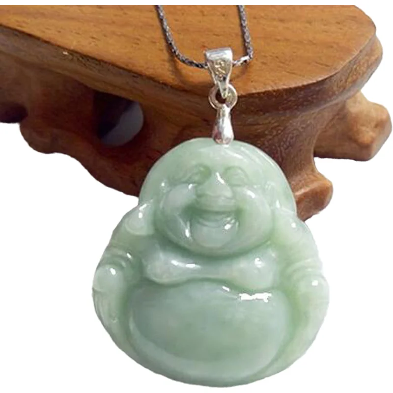 Модная подвеска KYSZDL Из бирманского камня Смеющийся груз Будды из натурального