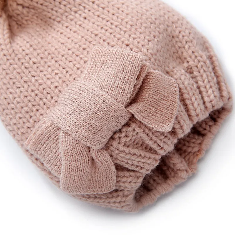 Зимняя детская шапка и перчатки комплект из 2 предметов для маленьких девочек