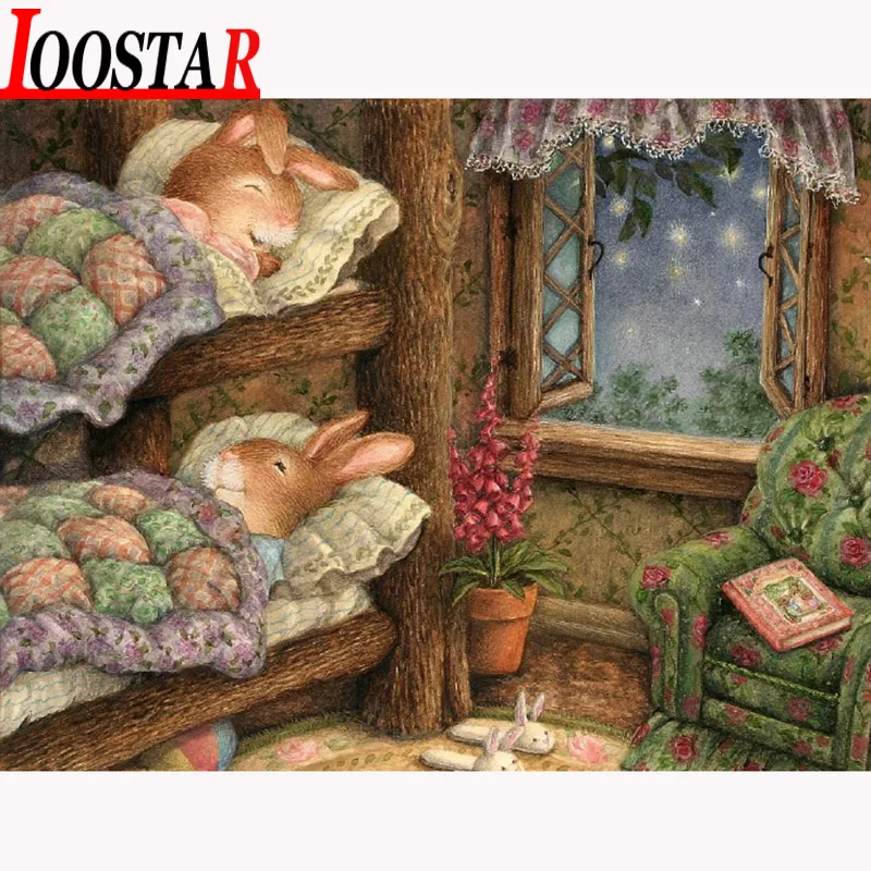 5D алмазов картина камни в форме ромба известных сказок Кролик Питер Алмазная