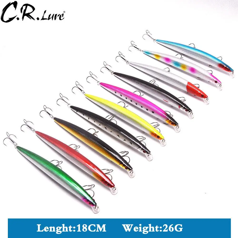 

1pc Minnow 180mm 28g Fishing lure Floating Jerkbaits Hard bait Swim bait fishing tackle big minnow fish seawater lures