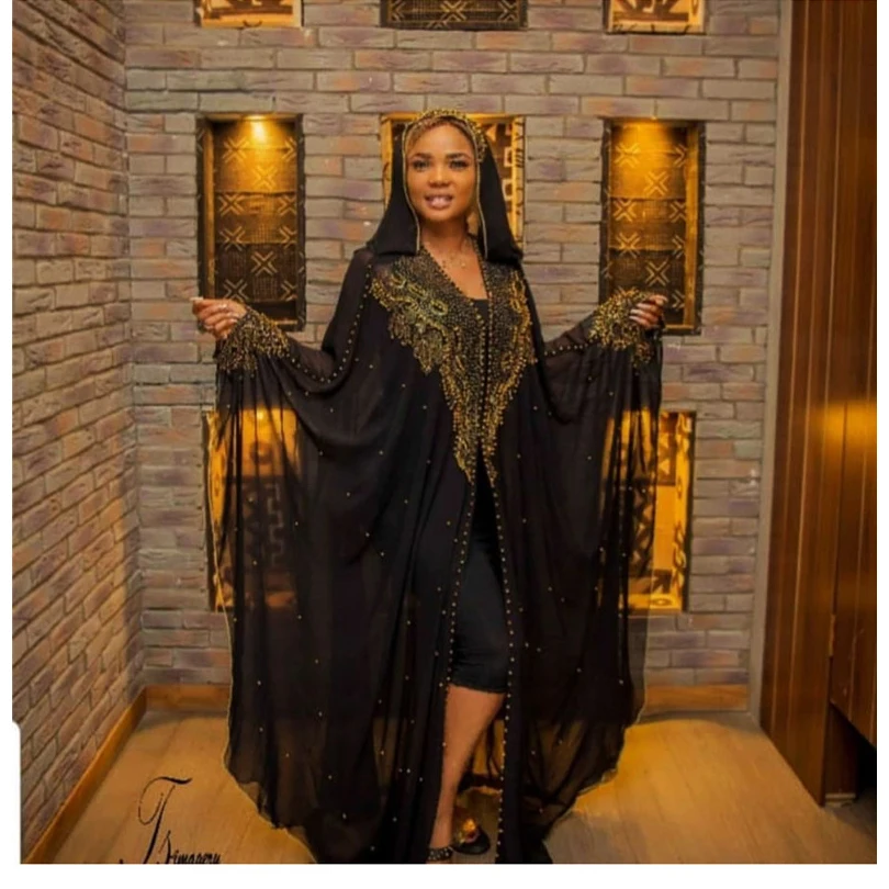 Африканские платья размера плюс для Женщин Дашики Алмазные Бусы африканская