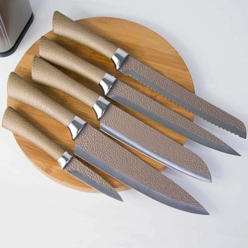 Xyj Кухня ножи Нержавеющая сталь Ножи 6 шт./компл. японский утилита Santoku мясной нож