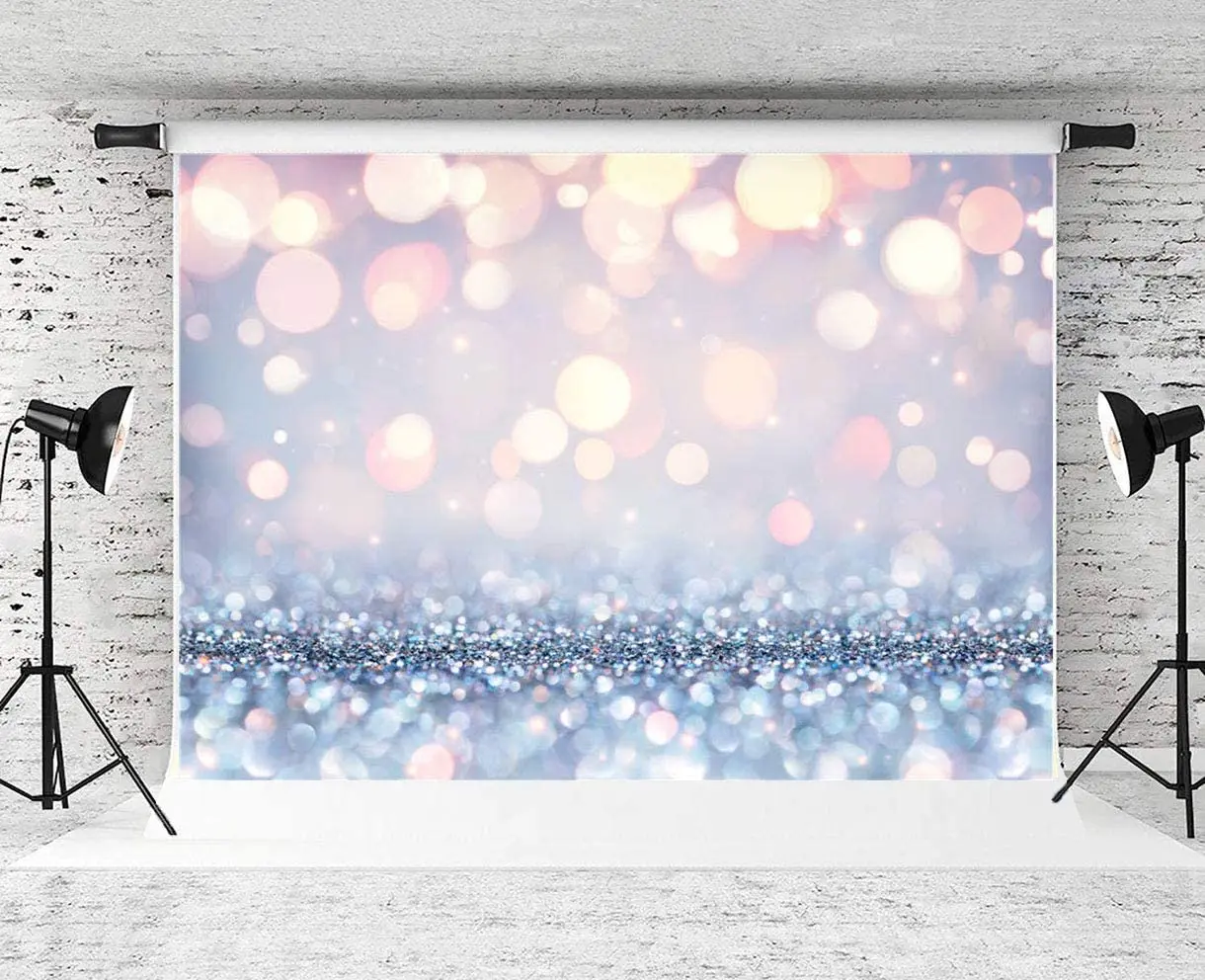 

Photography Backdrop Dreamy Silvery White Spots Background Baby Shower Birthday Carnival Party Newborn Children