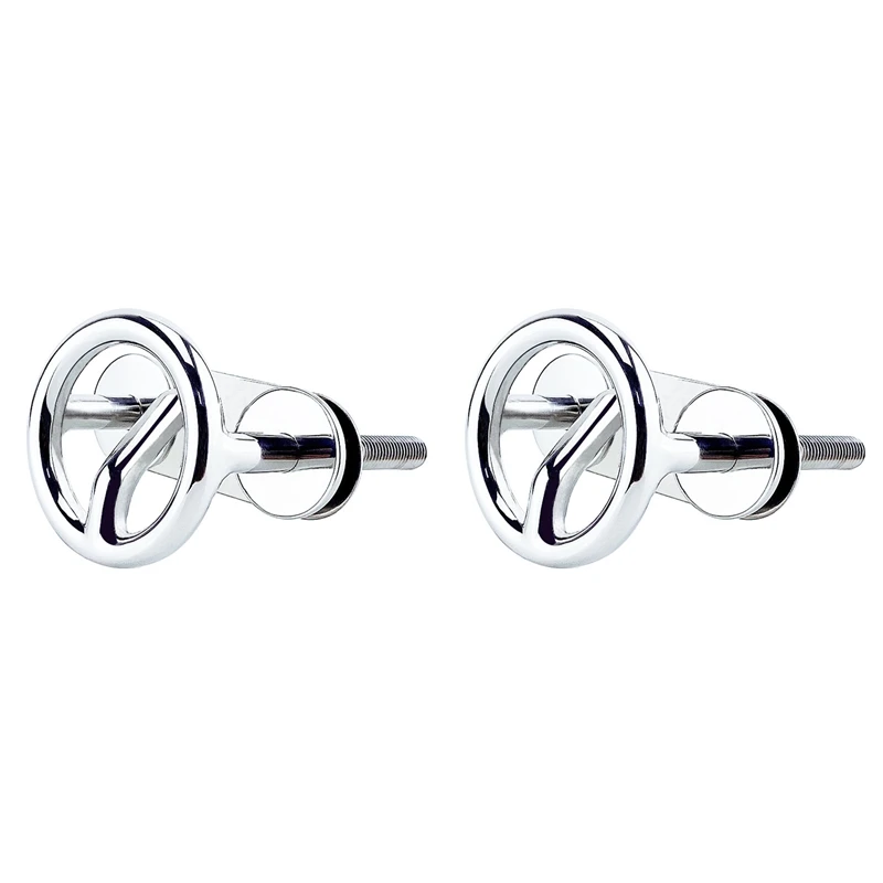 

2Pcs 316 Stainless Steel Boat Water Ski Tow Hook Eye Transom Mount Boat Marine Yacht Water Sports Accessories