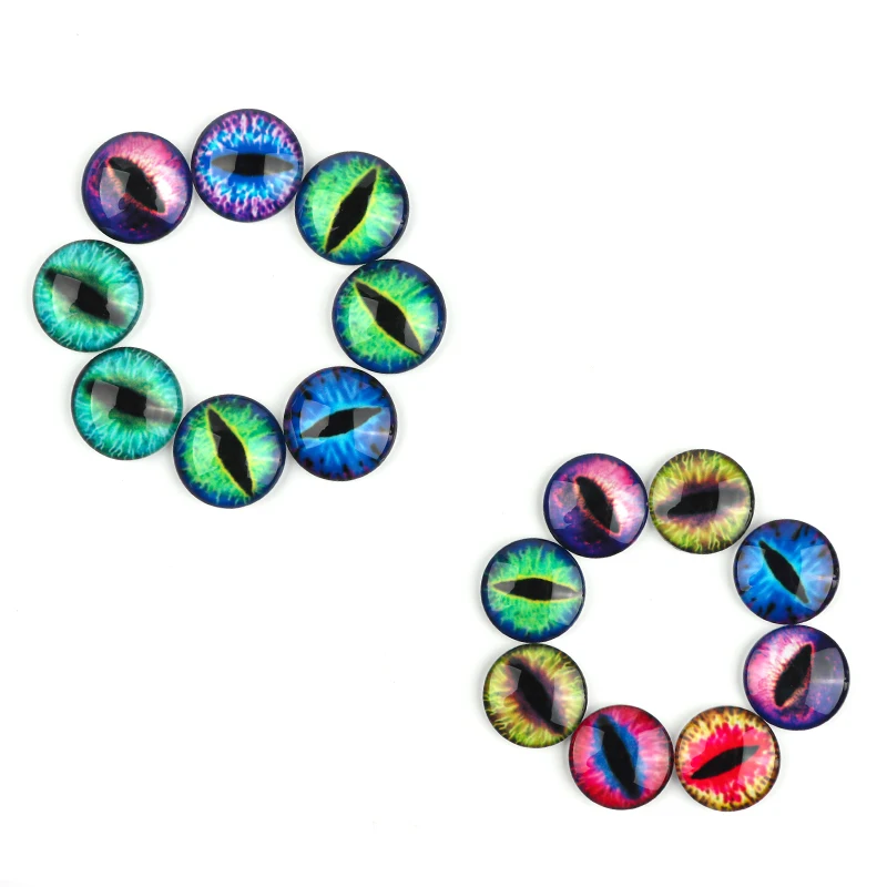 

Xinyao 20 шт 10 шт./лот 10 мм/12 мм/14 мм/18 мм/20 мм/25 мм/30 мм/35 мм рисунок мультяшного глаза смешанный стеклянный круглый кабошон для DIY ювелирных издели...