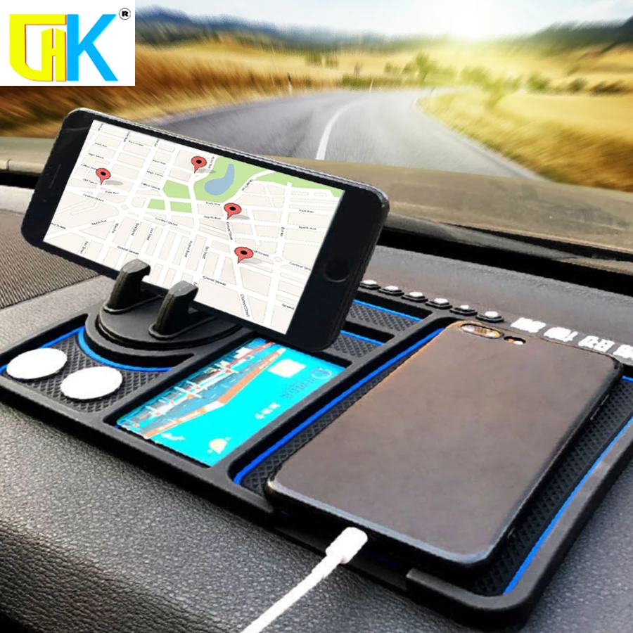 

Car Dashboard Anti-Slip Mat Auto Phone Holder PVC Cushion For Cellphone Bracket Coin Card Storage Temporary Parking Number Plate