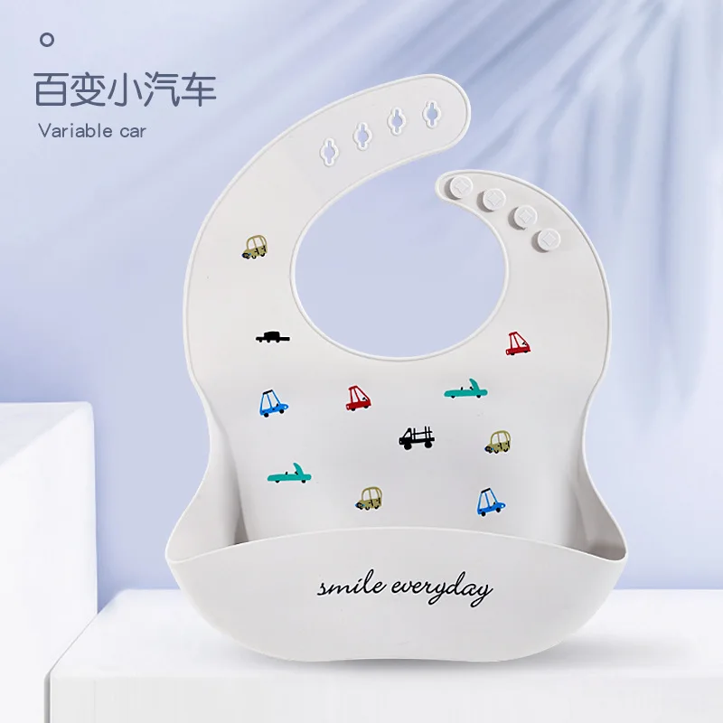 

Baby Silica Gel Bib Eating Stuff Children Waterproof Dirty Proof Water Wash Free