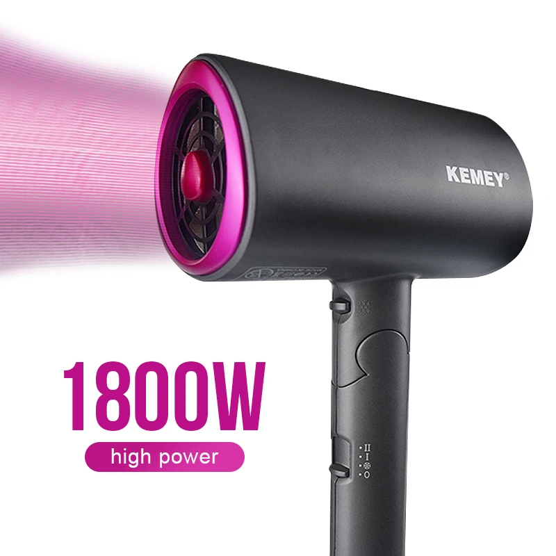 

Kemei KM-9945 Hair Dryer 1800W Professional Negative Ion Hair Dryer Convenient Foldable Hair Dryer Care Hair Salon Tool Travel