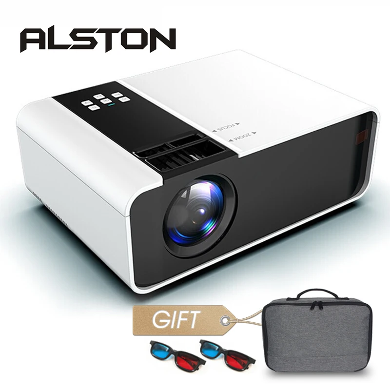 Проектор ALSTON TD90 HD с поддержкой 1080P, 3500 лм, LED, Android, Wi-Fi