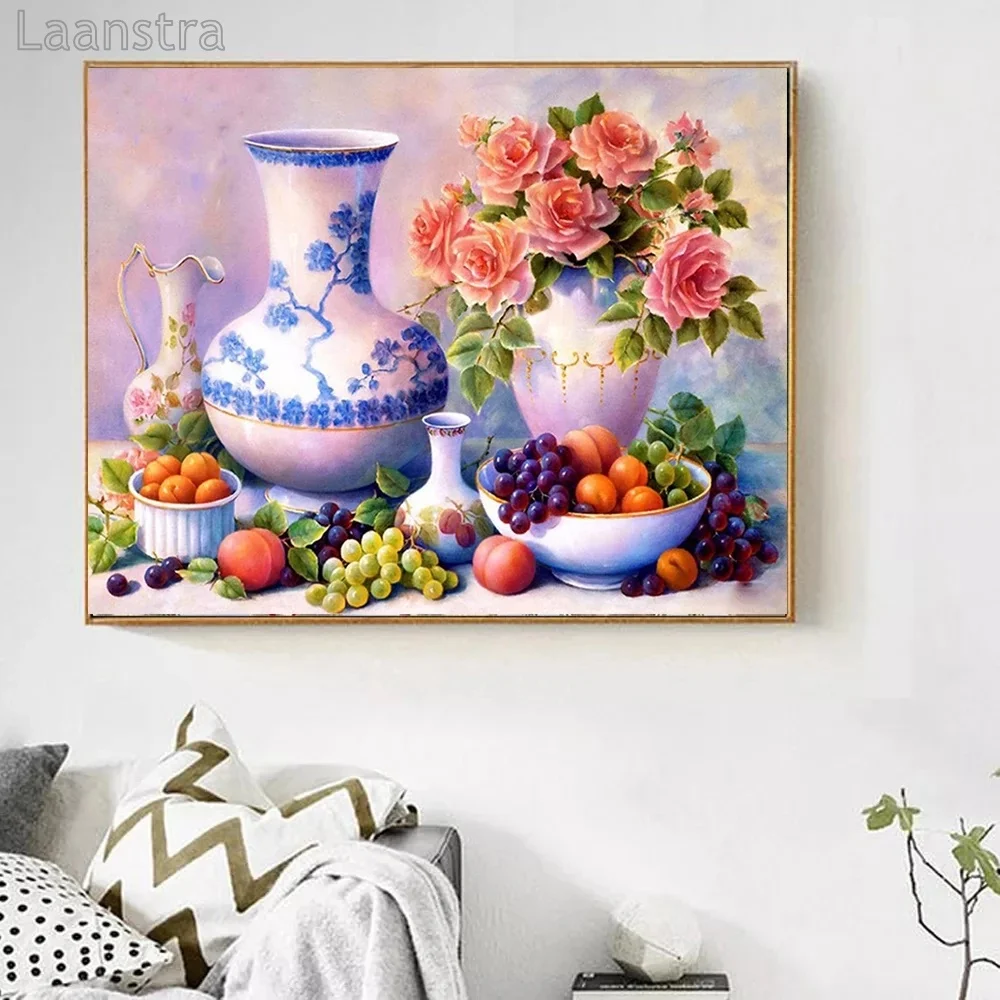 

5D/3D Still Life Diamond Mosaic Crafts Diamond Painting Cross Stitch Flower Vase Diamond Embroidery Handmade Craft