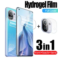 3in1 hydrogel film for xiaomi mi 11 hydrogel film for xiaomi 11i mi 11lite 11pro mix 4 5g camera lens protector film not glass