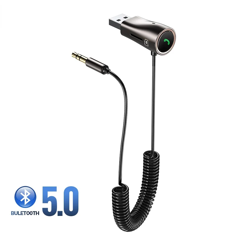 

Bluetooth-адаптер 5,0, беспроводной Bluetooth 5,0 Aux-адаптер, Автомобильный приемник для динамика, разъем USB 3,5 мм, музыкальный передатчик, громкая связь