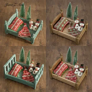 Джейн Z Ann Рождественский костюм для новорожденных тема photograhy аксессуары рисунком в виде лося из мультфильма детские студийная съемка Подушка шляпа реквизит